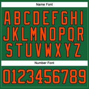 Custom Kelly Green Orange-Black Hockey Lace Neck Jersey