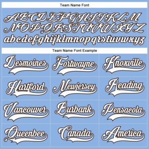 Custom Light Blue White-Brown Hockey Lace Neck Jersey