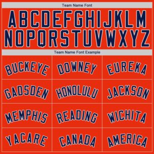 Custom Orange Navy-White Authentic Baseball Jersey