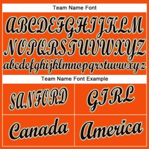 Custom Orange Black Cream-Old Gold Baseball Jersey